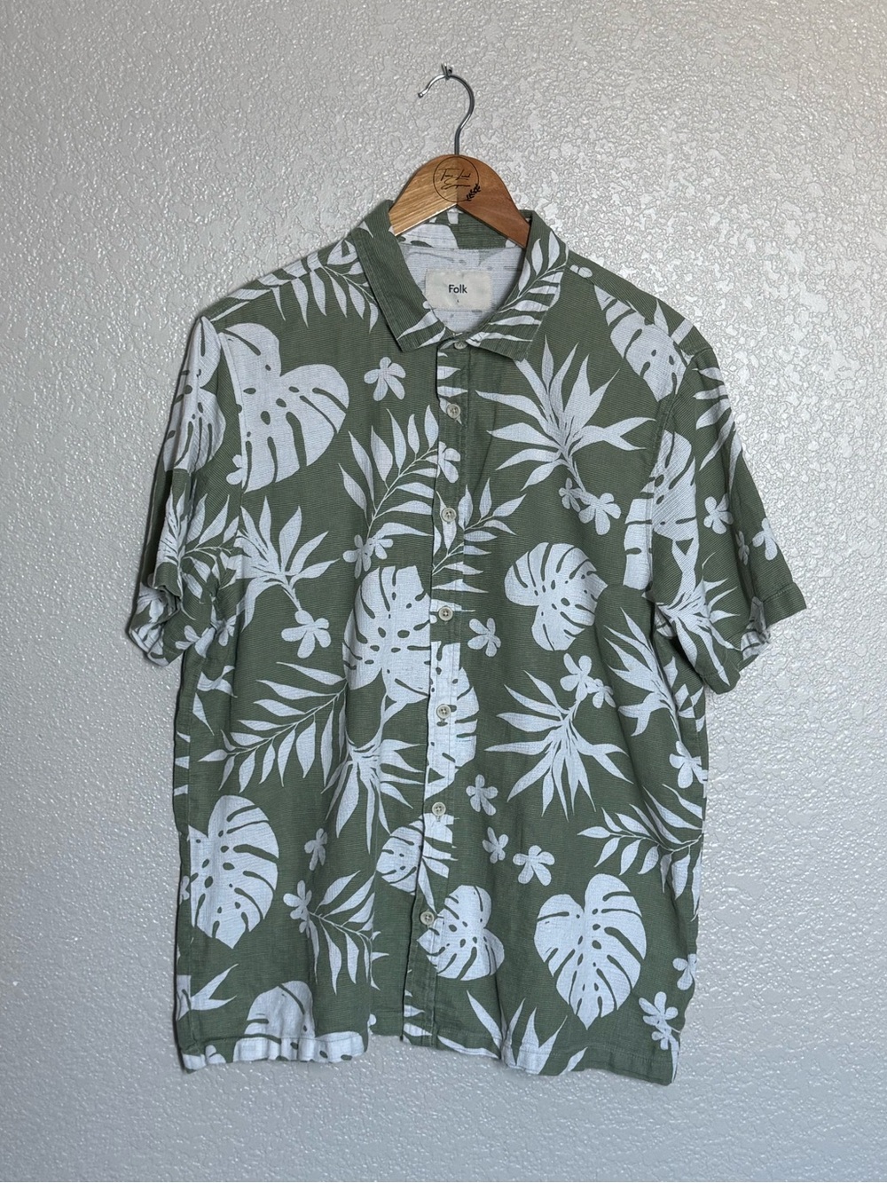 Folk Kingston Tropical Leaf Print Shirt